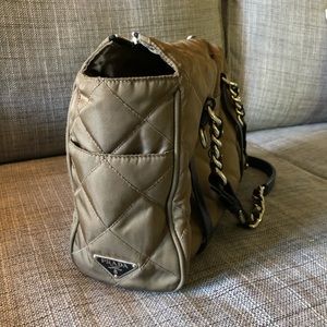 Authentic Prada Quilted Nylon Shoulder Bag